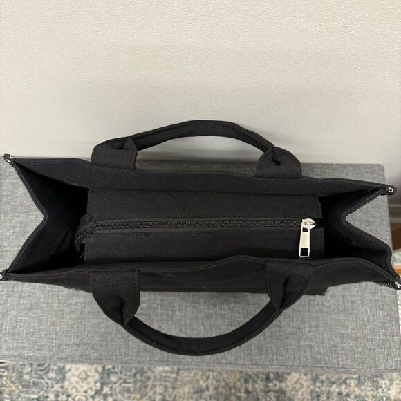 NWT Lorde + Belle LB Black Canvas Tote Bag - Use for Skincare & Purse! MSRP $39 - Picture 7 of 9